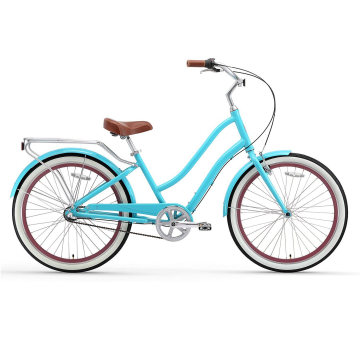 26" 3s Aluminum Alloy Beach Cruiser Women Bike